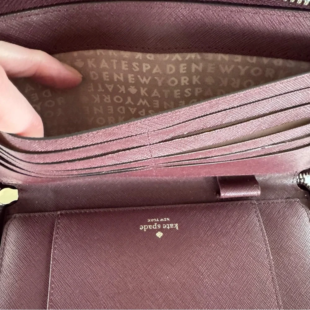 Kate Spade Wallet, Laurel Way Kaden in Cherrywood, Full Zip